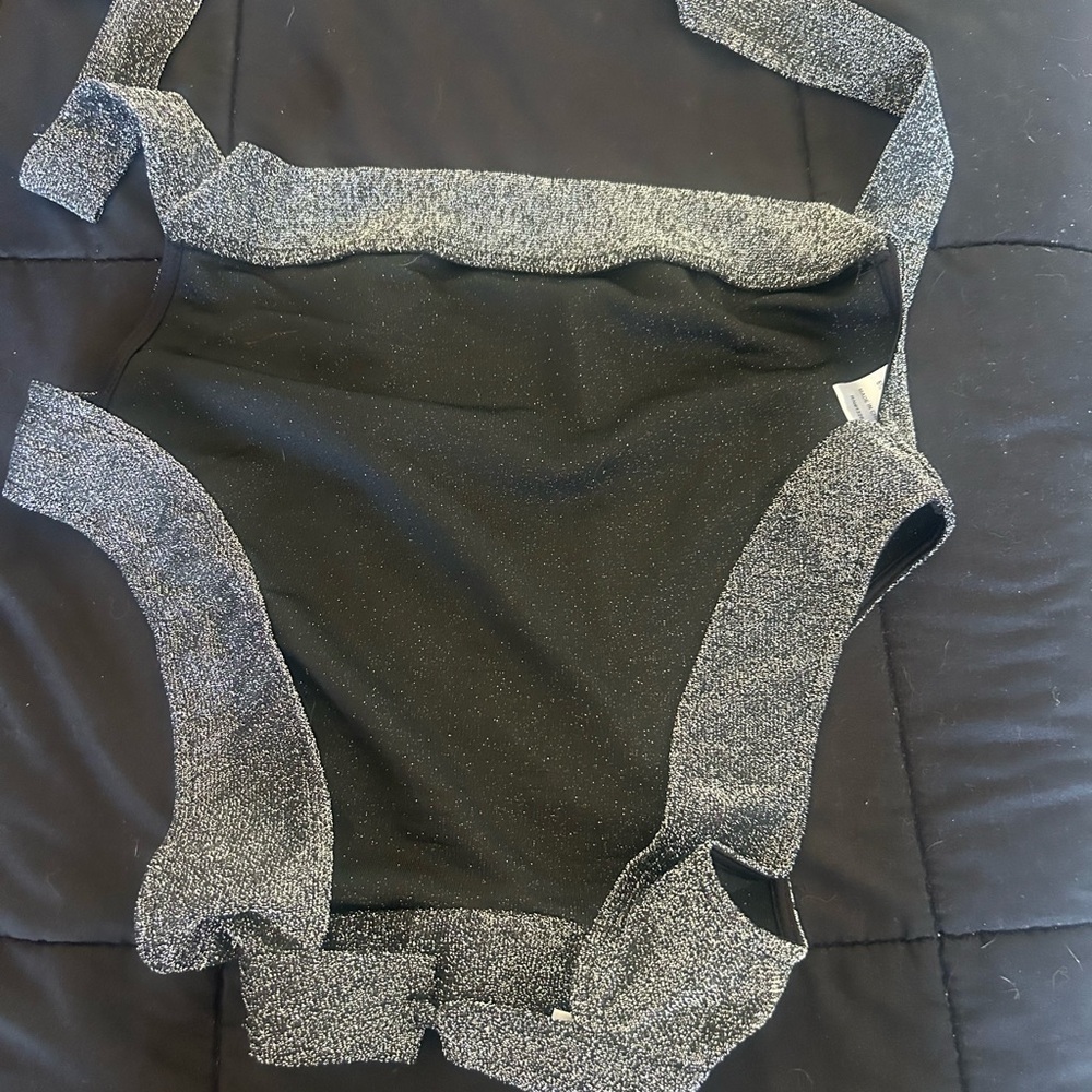 Superdown Metallic Silver Backless Top - image 3